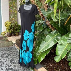 American angel beaded floral maxi dress